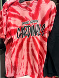 TIE DYE MASCOT MARKER FONT TEES M